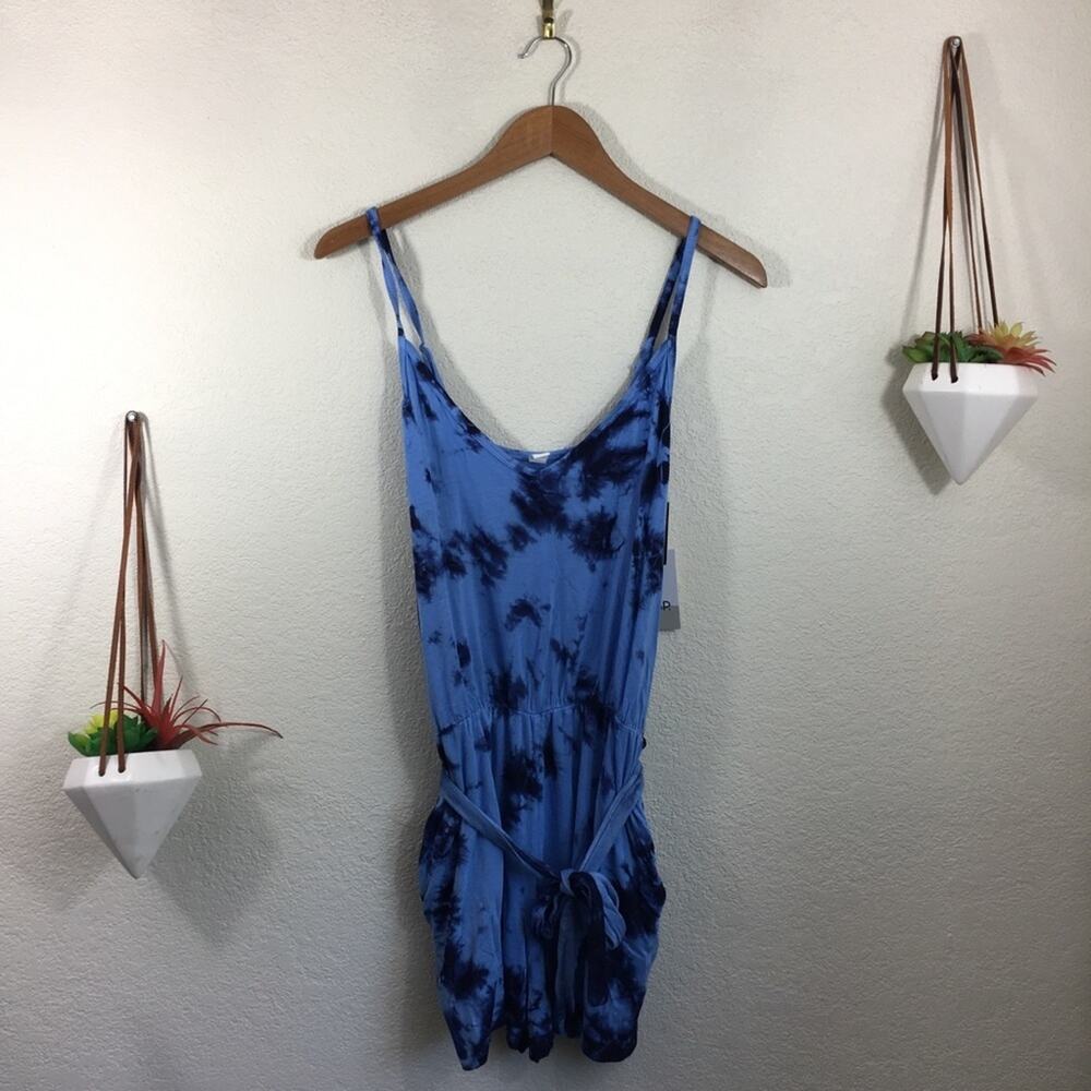 NWT BP cornflower blue tie dye romper XS